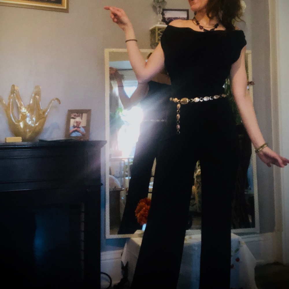 SOLD!  Black jumpsuit, chic and comfortable